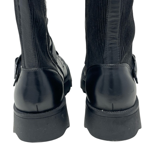 Aerosoles Sondra Black Leather Lace-Up Knee High Boots, Size US 10 NWT - Picture 7 of 10